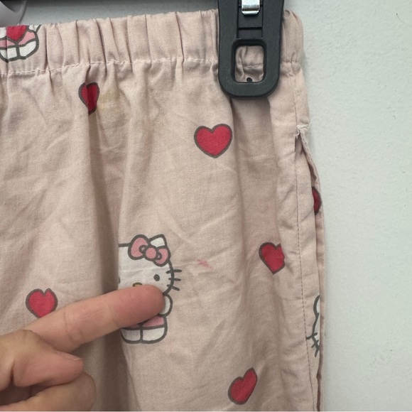 Hello Kitty pottery barn teen PJs Hearts Organic Cotton Percale Pajama Set small - Picture 16 of 16